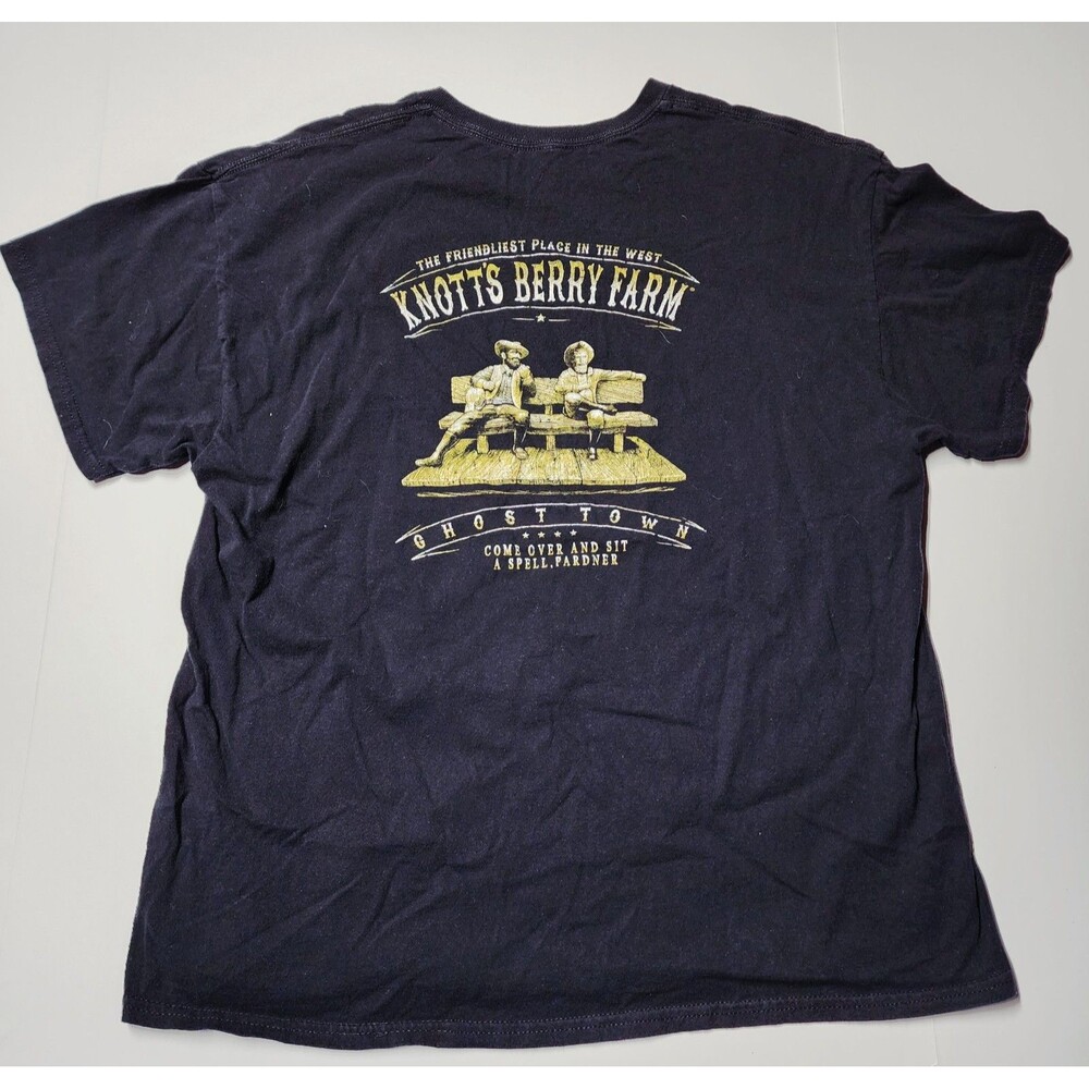 Knotts Berry Farm Ghost Town Size Large Graphic Tee Cowboy Western Peanuts